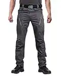 FEDTOSING Men's Outdoor Cargo Work Trousers Military Tactical Pants Combat Ripstop Trousers (Dark Grey 32W / 32L)