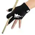 Roaming Quick-Dry Breathable Billiard Shooters Carom Pool Snooker Cue Sport Glove Fits on Left Hand (Black, L/XL)