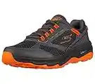 Skechers Men's GOrun Altitude - Trail Running Walking Hiking Shoe with Air Cooled Foam, Charcoal/Orange, 9