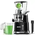 Slow Masticating Juicer Machines, Aeitto Cold Press Juicer, Whole Vertical Juicer with Big Wide 83mm Chute, Cold Press Juicer for Whole Fruits and Vegetables, Juicer Machine BPA-Free, Black