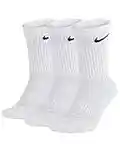 Nike Everyday Cushioned Training Socks, Pack of 3, white / black, L