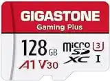 [Gigastone] 128GB Micro SD Card, Gaming Plus, MicroSDXC Memory Card for Nintendo-Switch, Wyze, GoPro, Dash Cam, Security Camera, 4K Video Recording, UHS-I A1 U3 V30 C10, up to 100MB/s, with Adapter