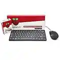 Raspberry Pi Official Keyboard and Mouse Value Pack (U.S. Version Black/Grey) by PepperTech Digital