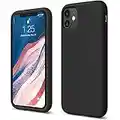 elago Liquid Silicone Case Compatible with iPhone 11 case (6.1 inches), Silicone Mobile Phone Case, All-round Protection: 3-layer Protective Case, Raised Edge for Screen and Camera (Black)