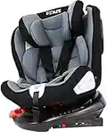 iSafe All Stages 360° Rotating Baby Car Seat Carseat Group 0+ 1 2 3 (CS 008) Every Stage (Grey)