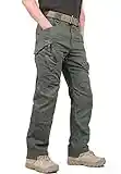 KEFITEVD Pantalones Cargo Hombres Pantalones de Trabajo Hombres Pantalones al Aire Libre Pantalones tácticos Pantalones Paintball Airsoft Oliva 36