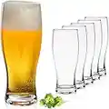 Platinux - Bicchieri da birra da 500 ml (max. 640 ml) in vetro, set da 6 pezzi, bicchieri da birra, bicchieri alti da birra 0,5 l