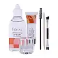 Kit de tintado profesional Hi Brow, juego de tinte para cejas de tamaño completo, tinte de 15 ml, 50 ml, plato de mezcla de vidrio, varita de rímel, palo de madera naranja (carbón oscuro)