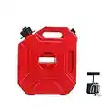 HITTIME 5L Gas Can 1.3 Gallon Portable Fuel Oil Petrol Diesel Container Gas Tank Emergency Backup for Motorcycle Car SUV ATV with Lock Oil Pack Fuel Cans Fuel