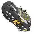 Grectek GT10 Light Ice Snow Grips Cleat Crampons Over Shoe Boot Traction Cleat Slip-on Stretch Footwear(Black.X-Large)