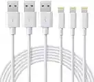 ilikable iPhone Charger Cable, 3 Pack 6ft iPhone iPad Charger Cord, Mfi Certified Lightning Cable, Compatible with iPhone 14 13 12 11 Xs Max XR X 8 7 6s Plus, iPad Mini Air, iPod, Airpods - White