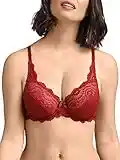 Playtex Flower Elegance Full Cup a Balconcino, Rosso (Carminio), 4B Donna