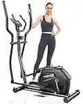 YOSUDA Compact Elliptical Machine - Elliptical Machine for Home Use with Hyper-Quiet Magnetic Drive System, 16 Levels Adjustable Resistance, with LCD Monitor & Ipad Mount