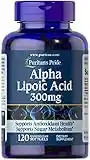 Puritan's Pride Alpha Lipoic Acid Softgel 300mg, Supports Antioxidant Health, 120 ct