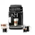 PHILIPS 3200 Series Fully Automatic Espresso Machine - LatteGo Milk Frother, 5 Coffee Varieties, Intuitive Touch Display, Black, (EP3241/54)