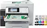 Epson EcoTank Pro ET-16600 Wide-Format All-in-One Supertank Wireless Color Inkjet Printer, White- Print Copy Scan Fax - 4.3" LCD, 25 ppm, 4800 x 1200 dpi, 13 x 19, Auto 2-Sided Printing, 50-Sheet ADF