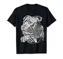 Croquis Artwork American Staffordshire Bull Terrier Dog T-Shirt