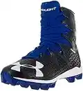 Under Armour Boy's Highlight RM Junior Football Cleat Black/Team Royal Size 3.5 M US