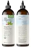 Sky Organics Organic Castor Oil for Hair, Lashes & Brows 100% Pure & Cold-Pressed USDA Certified Organic to Strengthen, Moisturize & Condition, 16 fl. Oz