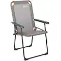 Portal Campingstuhl faltbar Klappstuhl Camping bis 100kg belastbar leicht Angelstuhl Strandstuhl klappbar hohe Rückenlehne für Outdoor Garten Festival Orange-Grau