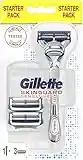 Gillette SkinGuard Sensitive Rasoir pour homme spécial peaux sensibles avec lames de rechange incluses 3 Lamette + 1 Rasoio