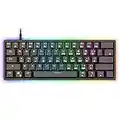 60% Mechanical Gaming Keyboard - 61 Keys USB Ergonomic Keyboard with 9 Colors RGB Adjustable Backlights Compatible with All PC/Computer/Laptop - Tenkeyless(TKL) & Gaming Grade Anti-Ghosting