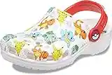 Crocs Classic Pikachu Clogs, Pokemon Shoes for Kids, White/Multi, 13 US Unisex Little