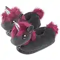 corimori Süße Plüsch Hausschuhe (10+ Designs) Einhorn „Ruby“ Slipper Einheitsgr. 34-44 Unisex Pantoffeln Schwarz Pink