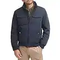 Dockers Men's Stevie Flight Bomber Jacket, Navy, LG