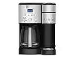 Cuisinart Single Serve + 12 Cup Coffee Maker, Offers 3-Sizes: 6-Ounces, 8-Ounces and 10-Ounces, Stainless Steel, SS-15P1