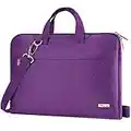 Voova Laptop Bag 17 17.3 inch, Waterproof Laptop Case Sleeve with Shoulder Straps, Computer Briefcase Cover Compatible with MacBook/Acer/Asus/Dell for women ladies& girls-Purple