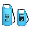 iZhuoKe Borsa Impermeabile,Borsa Impermeabile a Tracolla Regolabile 5L,Sacche Impermeabili Dry Bag,per Kayak,Canottaggio,Pesca,Rafting,Nuoto,Camping