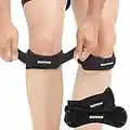 Correa de sujeción para el tendón rotuliano (2 unidades), alivio del dolor de tendinitis, para senderismo, fútbol, baloncesto, correr, saltar, tenis, voleibol y sentadillas