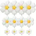 Geiomoo Daisy Balloons, Flower Foil Mylar Birthday Party Decorations (12 Pack)