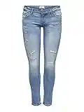 ONLY Onlcoral SL Destroy Skinny Fit Jeans, Medium Blue Denim, 27W / 32L Donna