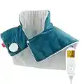 Comfytemp PESO Manta Eléctrica Cuello y Espalda, 1KG Almohadilla Eléctrica Hombro con 9 Temperaturas, 11 Temporizadores de Apagado Automático, Modo STAY ON, Calentamiento Rápido, Lavable a Máquina