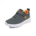 DREAM PAIRS Boys Girls Trainers Tennis Running School Sneaker Shoes, Kd18001k, Grey Orange, Size 10 US Toddler/ 9 UK Child