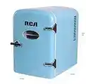 RCA RMIS129-BLUE Mini Retro 6 Can Beverage Refrigerator-Blue