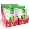 Love Child Organics Superblends, Pears, Kale, Peas, Baby Food, 128 ml Pouch Puree (12 Pack), 6 months plus