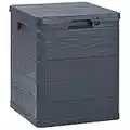 vidaXL Garden Storage Box Lockable Outdoor Patio Cabinet Deck Utility Chest Organiser Unit 90L Anthracite