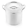 McSunley Medium Stainless Steel Prep N Cook Stockpot, 20 Quart, Silver