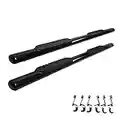 Galaxy Auto 4" Oval Straight for 2009-18 Dodge RAM 1500 & 2010-22 RAM 2500/3500 Crew Cab - Side Steps Nerf Bars Running Boards (Black)