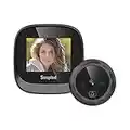 SIMPLED Digital Door Viewer 2.4 inch LCD Screen - 90 Degree - Lithium Rechargeable Battery, Night Vision, Cyclic Built-in Memory, Economical Video Peephole Doorbell Camera with Chime