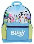 BLUEY Mochila para niños y niñas, bolsa de almuerzo para la escuela, mochila grande de viaje, Bluey Bingo, Blue, Talla única, Mochilas rucksack