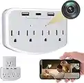 Hidden Camera WiFi Spy Camera Hidden Cameras Wall Charger Nanny Cam with USB Fast Charger Outlet HD 1080P Wireless for Home Security Secret Camera 20W PD Charging Port