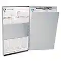 Westcott E-17004 00 – Porte-document en aluminium – Format A4 – Avec planchette à pince – Ouverture latérale