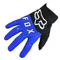 Guantes Fox Dirtpaw para bicicleta MTB / MX Cross con dedos largos, protección para los tobillos (azul, M = medio)