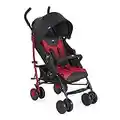 Chicco Echo Poussette Légère et Compact, Inclinable avec Arceau de Protection, Position Landau, Pliage Parapluie, Canopy Ajustable - de la Naissance à 22 Kg - Rouge