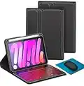 Tasnme Backlit Keyboard Case for iPad Mini 6 2021 iPad Mini 6th Generation 2021(Skin-Feel Silky Case)7 Colours Changing Shining Keyboard & Mouse SET Black