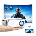 Pankaji WiFi Mini Beamer Full HD 1080P Unterstützung Heimkino Video Beamer Kompatibel mit PS4/TV Stick/HDMI/USB/iOS/Android Handy Tragbarer